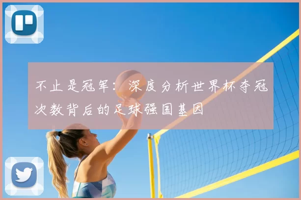 不止是冠军：深度分析世界杯夺冠次数背后的足球强国基因